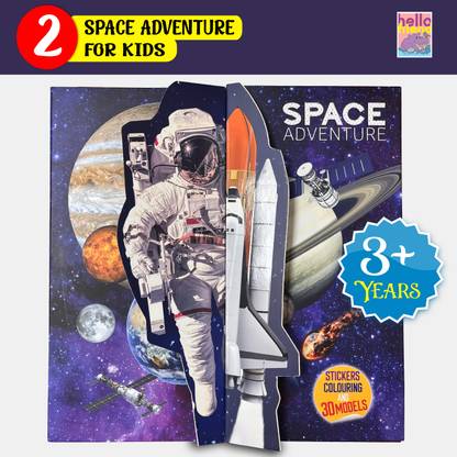 Space Adventure Sticker Coloring 3D Models