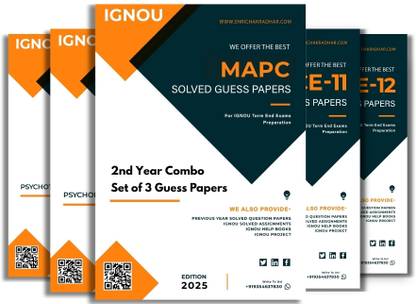 MAPC 2nd Year Group A IGNOU Guess Paper Combo (Set of 3 Subjects including MPCE 11, MPCE 12, MPCE 13) (Psychology) covering 30 Most Important Questions for each subject | Guess Paper Specially for IGNOU TEE of June & December 2025 sessions.
