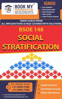 IGNOU BSOE 148 Social Stratification GUESS PAPER Study Material For IGNOU Students Latest Edition
