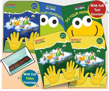 Senior Abacus; With Full Video Trainings; Maths Improvement Programme; Level 1 & Level 2; Extra Practice Sessions & Test Sessions On Portal; Set Of 5 Books; password & certificate with each level