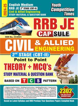 RRB JE (2nd Stage CBT-II) Civil and Allied Engineering capsule (English Medium) Study Material and Question Bank 2024-25