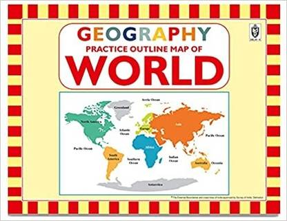 Nikshay Geography practice outline map of World (40 maps including 20 world political,18 world Physical & 2 world river Map)