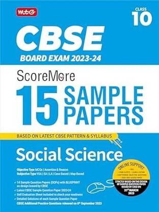 MTG CBSE ScoreMore 15 Sample Question Papers Class 10 Social-Science Book For 2024 Board Exam