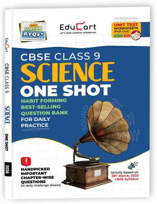 Educart CBSE Class 9 Science One-shot Question Bank 2026 (Strictly for 2025-26 Exam)