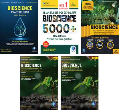 IIT JAM Biotechnology Bioscience Complete Combo Set (5 Books)  - Bioscience Practice Questions with Previous Year Paper Solutions Books for TIFR, GAT-B & JNU, CUET & MSc Entrance