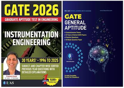 GATE Instrumentation and GATE General Aptitude Books  - 2026 [Set Of 2 Books] | 30 Years Previous Year Solved Paper (1996-2025) | Best Seller PYQ for GATE Instrumentation Engineering Exams in India | Section & Topic-wise Sorted Previous Years Question Papers with Detailed Solutions | IFAS Publications