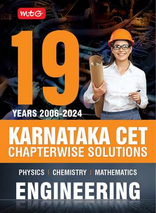 MTG 19 Years (2024-2006) Karnataka CET Chapterwise Solutions Physics, Chemistry & Mathematics | KCET Previous Year Solved Papers | KCET PYQ Book For Engineering Entrance Exam 2025