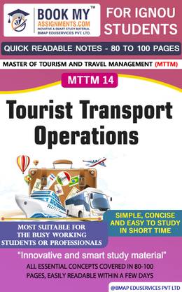 IGNOU MTTM 14 Tourist Transport Operations (Road Transport) Quick Readable Notes | Important Topic-wise Conceptual Notes | Degree