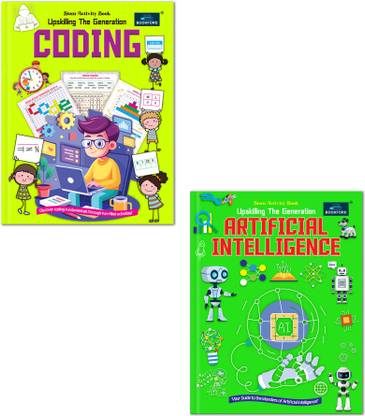 STEM Activity Book Upskilling the Generation Artificial Intelligence + Coding (Set of 2) – Interactive Books to Upskill the Next Generation with Future-Ready Skills