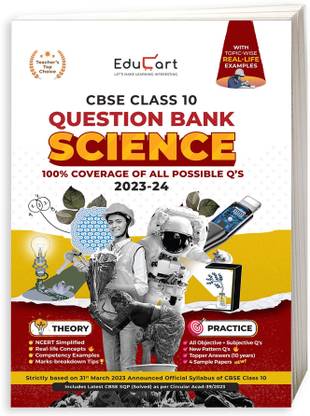 (OLD) Educart CBSE Class 10 SCIENCE Question Bank 2023-24 (NCERT based reference book 2024)  - Class 10 Question Bank 2024