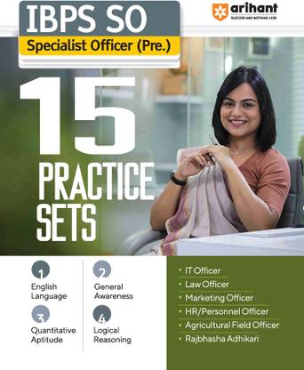 Arihant IBPS SO (Specialist Officer) 15 Practice Sets Preliminary Exam 2023