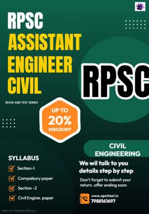 RPSC aen Assistant Engineer Civil Selection Book With Test Series 2024 (Contact for Offer Prize Apnitest.in 7988161697)  - Rpsc aen civil best book and test series