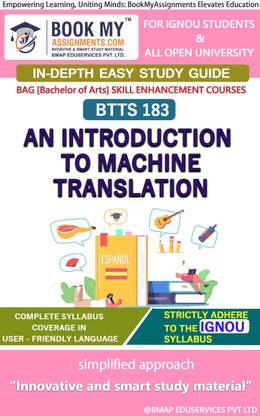 IGNOU BTTS 183 An Introduction to Machine Translation Study Material (In Depth Guide) For Ignou Student
