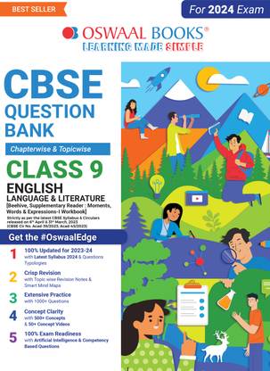 CBSE Chapterwise & Topicwise Question Bank Class 9 English Language and English Literature Book (2024 Exam)