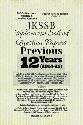 JKSSB Topic-wise Solved Question Papers