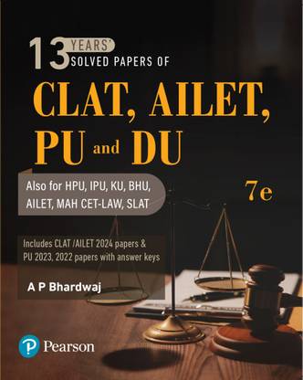 13 Years' Solved Papers of CLAT, AILET, PU and DU, 7th Edition