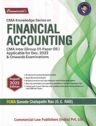 Financial Accounting CMA Inter (Group 01-Paper 05) for Dec. 2022 & Onwards Examination