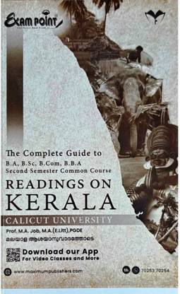 (Maximum) Readings On Kerala The Complete Guide To BA,BSc,BCom,BBA,Second Semester Common Course Calicut University By Prof.M A Job