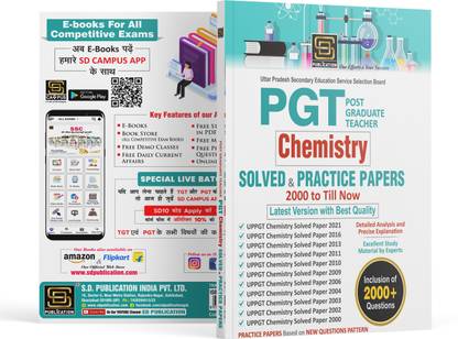 UP PGT Chemistry: Solved & Practice Papers (2000-2024) Inclusive of 2000+ Question- Latest Edition