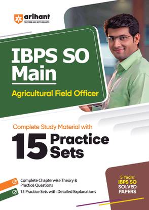 Arihant IBPS SO Main Agricultural Field Officer Complete Study Material with 15 Practice Sets
