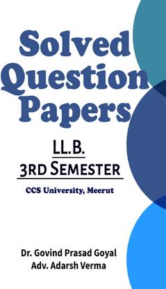 Solved Question Papers of LLB 3rd Semester  - CCS University Meerut