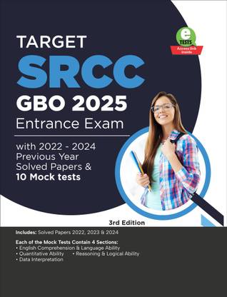 Target SRCC GBO 2025 Entrance Exam with 2022 - 2024 Previous Year Solved Papers & 10 Mock Tests 3rd Edition | Sriram College of Commerce PGD Global Business Operations | Practice Sets |