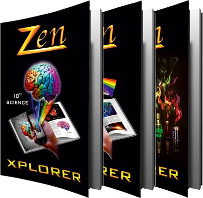 Zen CBSE Class 10 Science Book (All in one) MCQ's, Demo AR (videos, simulation, tests) (AR) Books 3 Volumes and Free Demo app (Chapter wise and Topic wise) For CBSE Exam. Term 1 & Term 2