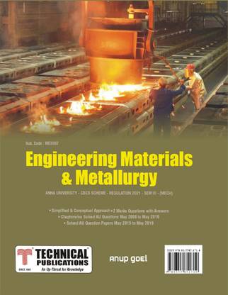 Engineering Materials and Metallurgy for BE Anna University R21CBCS (III- MECH - ME3392)