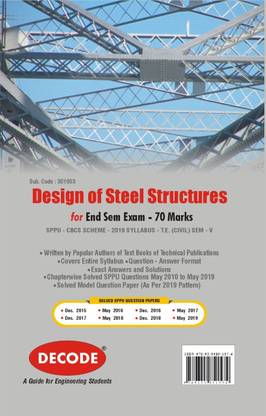 Design of Steel Structures for SPPU 19 Course (TE - SEM V - CIVIL - 301003) (Decode)