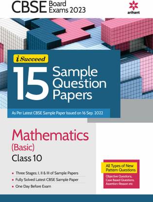 Cbse Board Exams 2023 I Succeed 15 Sample Question Papers Mathematics (Basic) Class 10