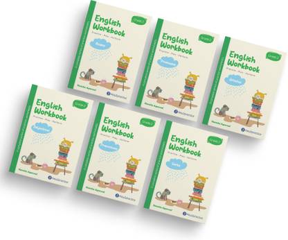 Key2Practice English Grammar Activity Workbook For Class 2 (Set of 6)  - Combo of (Nouns, Pronouns, Articles, Adjectives, Preposition, Verbs), 180 Activity Based Worksheets