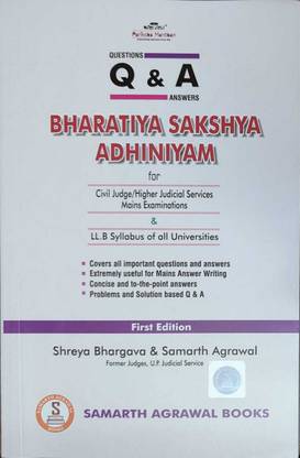 Question and Answers ( Q & A) Bharatiya Sakshya Adhiniyam ( for civil judge / higher judicial service mains )