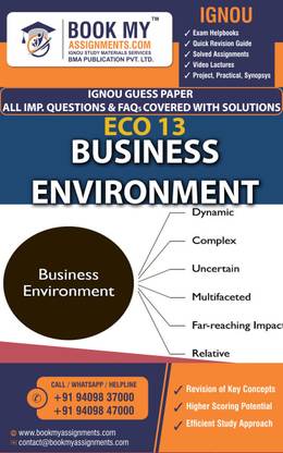 IGNOU ECO 13 Business Environment | Guess Paper | Important Question Answer | BBA