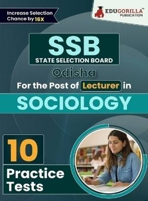 SSB Odisha Lecturer Sociology  - 2024 (English Edition) | State Selection Board | 10 Practice Tests (1000 Solved MCQs) with Free Access To Online Tests