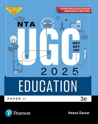 Pearson NTA UGC NET Paper 2 Education 2025 | SET, JRF |Includes 2025 January and 2024 August Papers, Fully Solved | 3000+ Practice Questions | Previous Years’ Questions (2023-2017) Tagged Chapter-Wise | 5 Mock Tests for Enhanced Practise | 3rd Edition