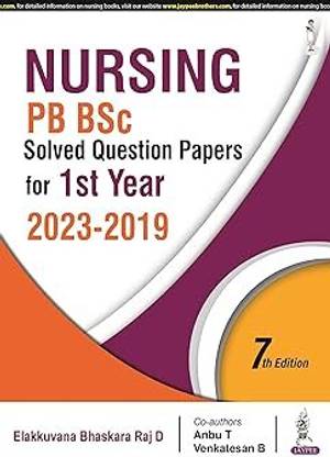Nursing Pb Bsc Solved Question Papers For 1st Year (2023-2019)