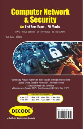 Computer Network & Security for SPPU 19 Course (TE - VI - IT - 314451) (Decode) (END SEM)