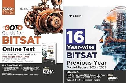 GoTo Guide for BITSAT Online Test 2025 with Previous Year Questions & Free Target BITSAT (10 Mock Tests & 2024 Year Soved Paper) 15th Edition | Physics, Chemistry, Maths, English & Logical Reasoning &16 Year-wise BITSAT Previous Year Solved Papers (2024 - 2009) 7th Edition | Physics, Chemistry, Mathematics, English & Logical Reasoning | 2470 PYQs