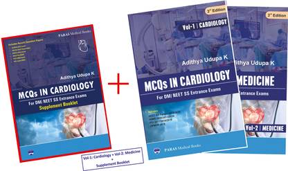 MCQs IN CARDIOLOGY
For DM/ NEET SS Entrance Exams,2Vols + Supplement Book,2023