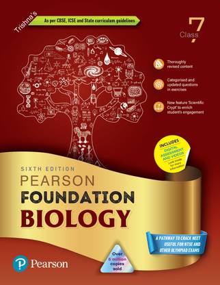 Pearson IIT Foundation'24 Biology Class 7, As Per CBSE, ICSE . For JEE|NEET|NSTE|Olympiad|Free access to vidoes - 6 e