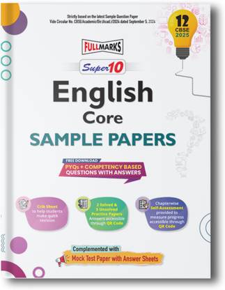 Full Marks 10 Years Sample Question Papers English Core | CBSE class 12 chapterwise previous year questions | Question bank class 12 | CBSE class 12 board PYQ | previous year question class 12  - 10 Year Sample Question Paper for Class 12 - Core English