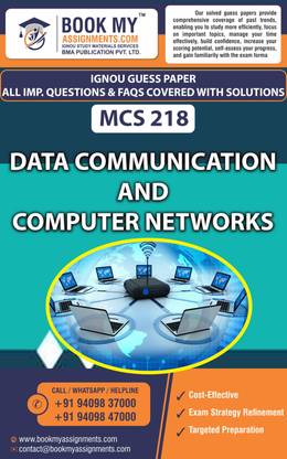 IGNOU Data Communication and Computer Networks MCS 218 | Guess Paper| Important Question Answer |