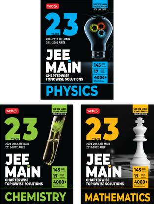 MTG 23 Years JEE MAIN Chapterwise Topicwise (2024-2002) Previous Years Solved Question Papers (PYQs) Physics, Chemistry & Mathematics (Set of 3 Books) - JEE Main PYQ Books For 2025 Exam (162 JEE Main ONLINE & OFFLINE Papers)