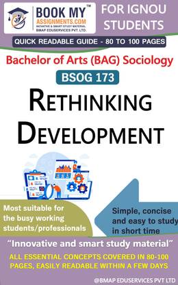 IGNOU BSOG 173 Rethinking Development Quick Readable Notes Book For Ignou Student