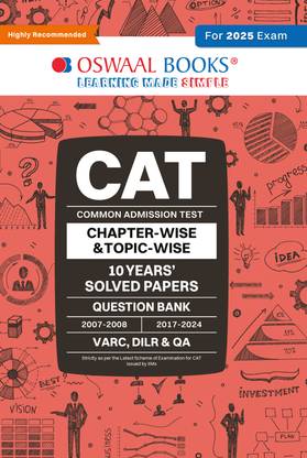 CAT 10 Years Solved Papers & Question Bank | Chapterwise, Topicwise | 2025 Exam
