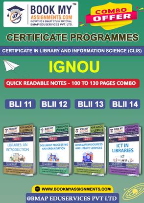 IGNOU bli11 blii12 blii13 blii 14 Quick Readable Notes Book For Ignou Student