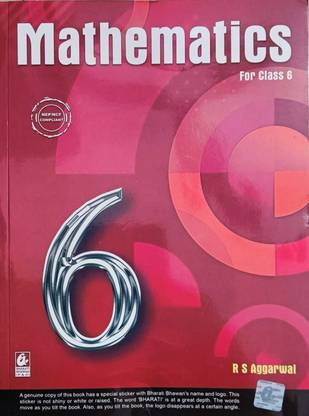 R S Aggarwal Mathematics for class-6  - R S Aggarwal Mathematics for class-6