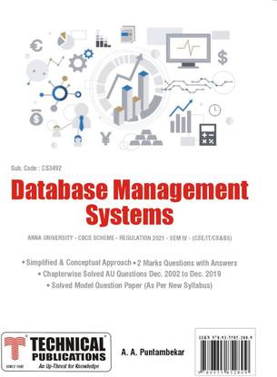 Database Management Systems for BE Anna University R21CBCS (IV - CSE / IT / CS&BS - CS3492)