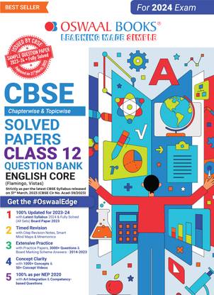 Oswaal Cbse Class 12 English Core Question Bank 2023-24 Book