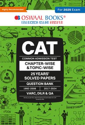 CAT 25 YEARS’CHAPTER & TOPICWISE SOLVED PAPERS | Question Bank | For 2025 Exam